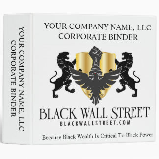 Black Wall Street Corporate Binder 