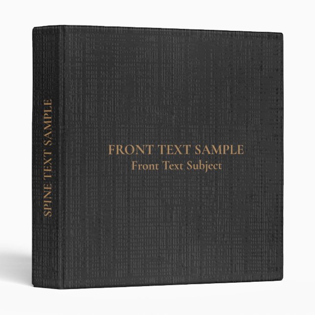 Black Wall Texture Rough Background Binder (Front/Spine)