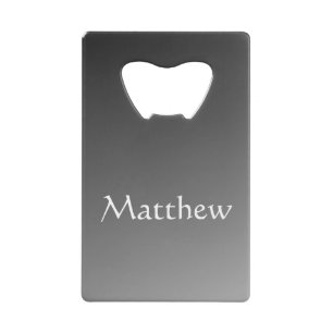 Black Wallet Bottle Opener