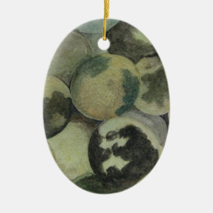 Black Walnuts Ceramic Ornament