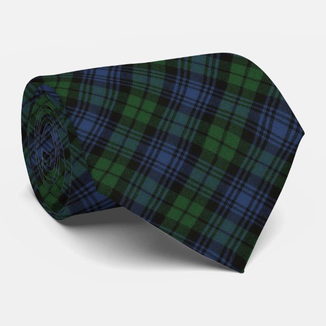Black Watch Ancient Original Scottish Tartan Tie (Rolled)