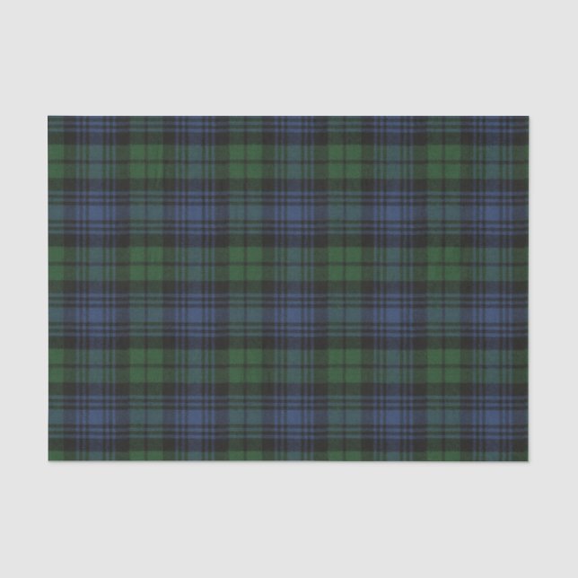 Black Watch Dress Ancient Scottish Tartan Tissue Paper (Front)