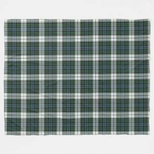 Black Watch dress green tartan checkered plaid Fleece Blanket