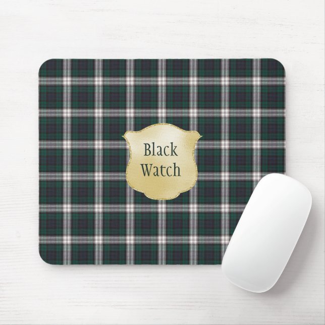 Black Watch Dress Modern Original Scottish Tartan Mouse Pad (With Mouse)