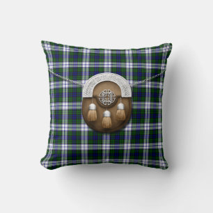 Black Watch Fashion Tartan And Sporran Throw Pillow