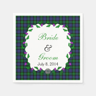 Black Watch Military Celtic Wedding Favour Napkin