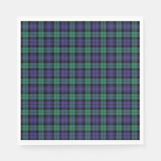 Black Watch Scottish Tartan Napkin (Front)