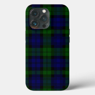 Black Watch Tartan Blue Green Plaid iPhone 13 Pro Case