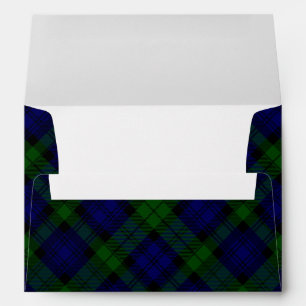 Black Watch Tartan Blue Green Plaid Envelope
