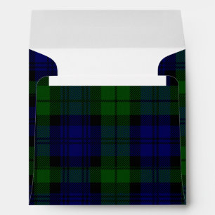 Black Watch Tartan Blue Green Plaid Envelope