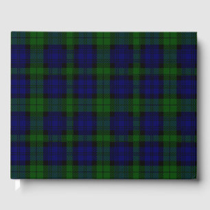 Black Watch Tartan Blue Green Plaid Guest Book