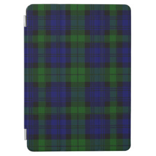 Black Watch Tartan Blue Green Plaid iPad Air Cover