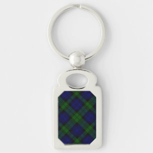 Black Watch Tartan Blue Green Plaid Keychain