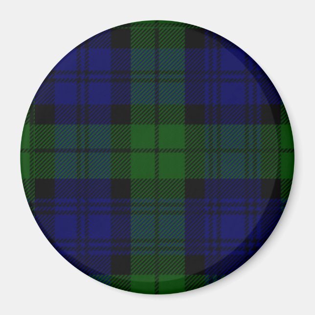 Black Watch Tartan Blue Green Plaid Magnet (Front)