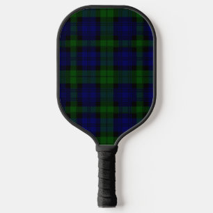 Black Watch Tartan Blue Green Plaid Pickleball Paddle