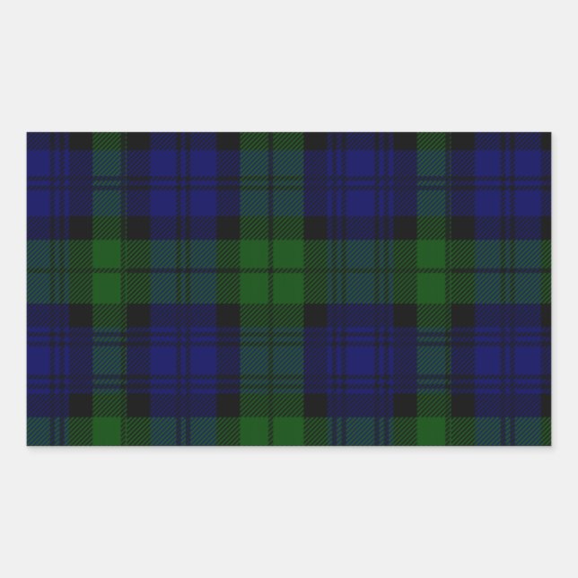 Black Watch Tartan Blue Green Plaid Sticker (Front)
