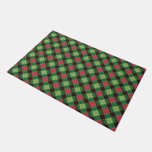 Black Watch Tartan Fabric Pattern Doormat