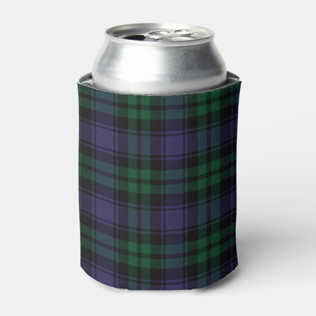 Black Watch Tartan, Plaid Can Cooler (Can Front)