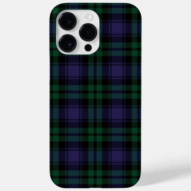 Black Watch Tartan, Plaid Case-Mate iPhone Case (Back)
