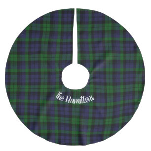 Black Watch Tartan Plaid Christmas Customizable  Brushed Polyester Tree Skirt