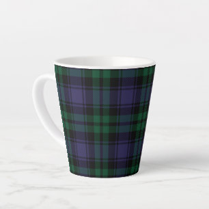 Black Watch Tartan, Plaid Latte Mug