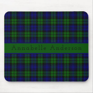 Black Watch Tartan Plaid Personalize Mouse Pad