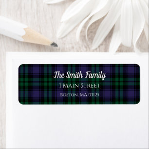Black Watch Tartan, Plaid Return Address