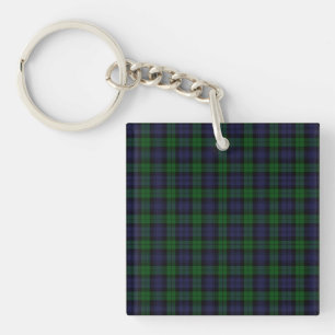 Black Watch Tartan Plaid Scottish Plaid Pattern Keychain