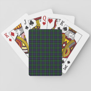 Black Watch Tartan Plaid Scottish Plaid Pattern Playing Cards