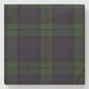 Black Watch Tartan Plaid Stone Coaster