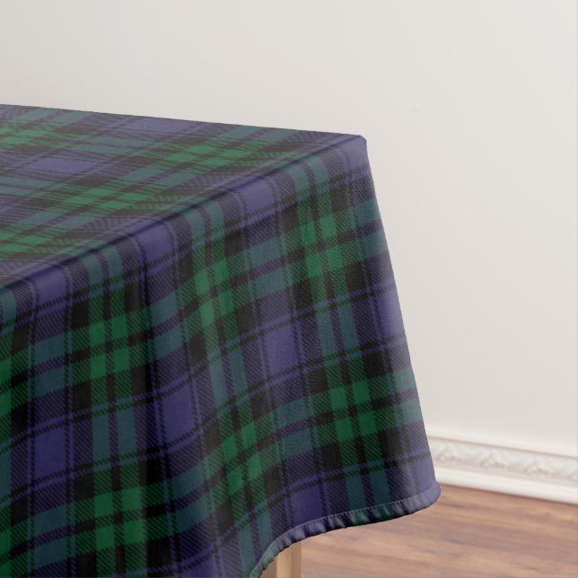 Black Watch Tartan, Plaid Tablecloth (In Situ)