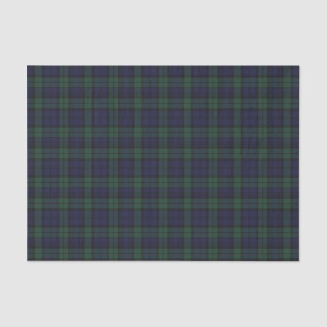 Black Watch Tartan Plaid Tissue Paper (Front)