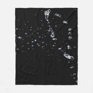 Black water drop marble fleece blanket