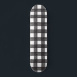 Black Watercolor Gingham Skateboard<br><div class="desc">A style as classic as your A-game,  this playful skateboard features a black watercolor gingham design.</div>