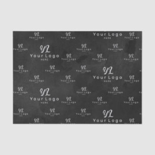 Black Watercolor Logo pattern Business Packaging T Tissue Paper