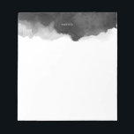 Black Watercolor Splash Personalized Notepad<br><div class="desc">Black Watercolor Splash Personalized Notepad. Modern and stylish notepad featuring black watercolor splash. Personalize by adding your own details.</div>