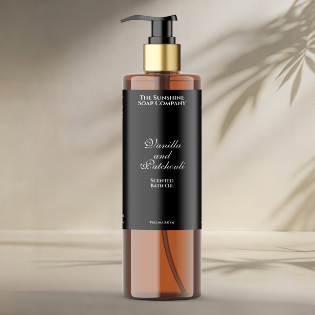 Black waterproof cosmetics bottle label  (Creator Uploaded)