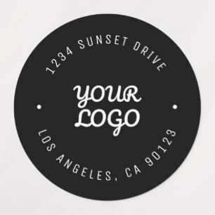 Black Waterproof Logo & Address (or other text)