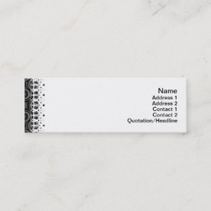 Black Waves Small Mini Business Card