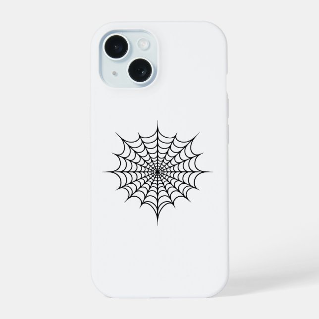 Black Web iPhone 15 Case (Back)