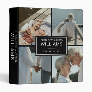 Black Wedding Anniversary Family Photo Album Binder