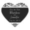 Black Wedding Announcement Save the Date Sticker