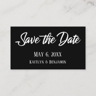 Black Wedding Detail Save the Date Enclosures Business Card