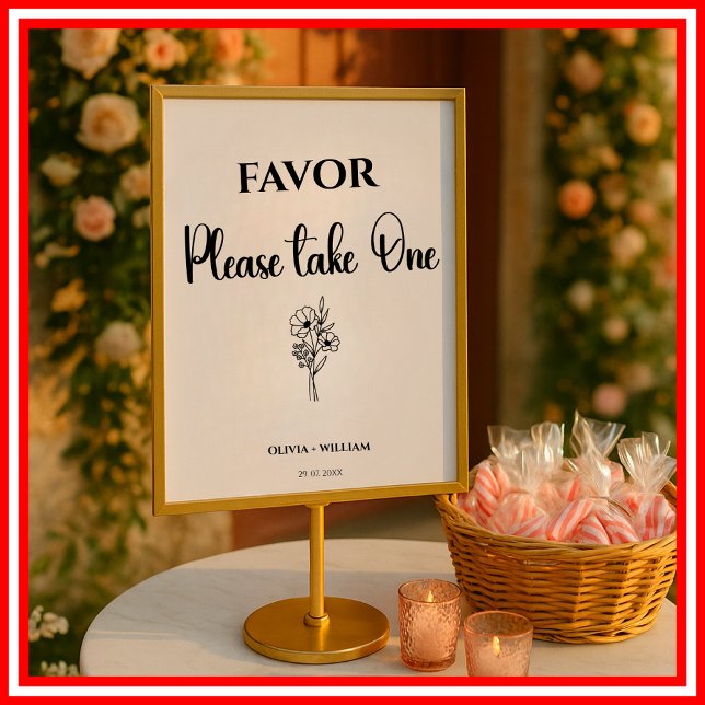 Black Wedding Favour Sign Please Take One (Creator Uploaded)