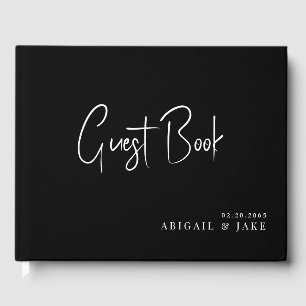 Black Wedding Guest Book