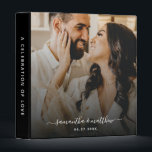 Black Wedding Photo Album Binder<br><div class="desc">Black Wedding Photo Album 3 Ring Binder</div>