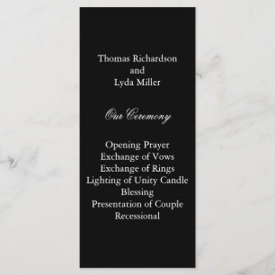 Black Wedding Program