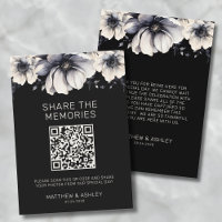 Black Wedding Share Photos QR Code