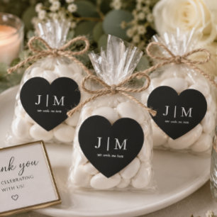 Black Wedding Sticker Customizable White Text