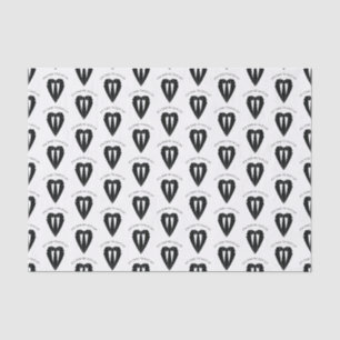 Black Wedding Suit and Tie Groomsman Proposal Tissue Paper